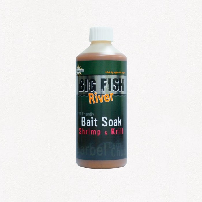 Ликвид Dynamite Baits Big Fish River Bait Soak Shrimp and Krill 500ml 500мл